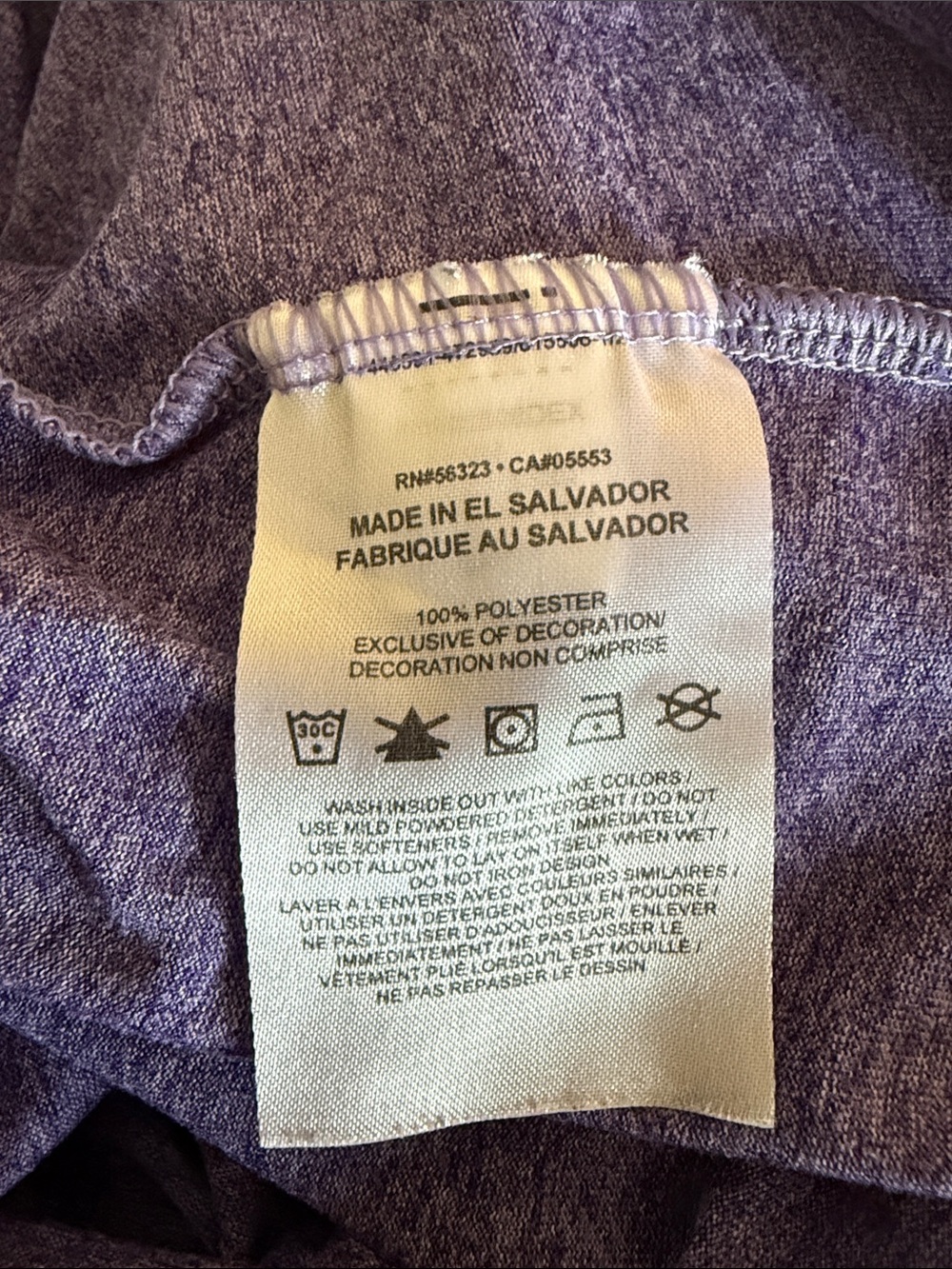 Nike Womens Heathered Purple Dri-FIT Short Sleeve Tee White Swoosh M - Picture 3 of 6